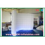 Inflatable Work Tent Event / Wedding Party Inflatable Air Tent , Led Lighting Curved White Inflatable Wall for sale