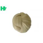 613# Golden Color Clip In Fake Hair Pieces Hand Braided Bun For White Women for sale