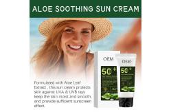 China ODM Zinc Oxide Face Moisturizer Waterproof Natural Sunscreen Moisturizer Facial Whitening SPF50 PA++ supplier