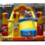 Custom Kids Amusement Mickey Commercial Inflatable Slide with strong handles safety for sale