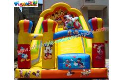 China Custom Kids Amusement Mickey Commercial Inflatable Slide with strong handles safety supplier
