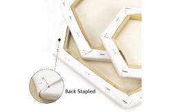China Acid Free Frame Stretched Canvases Board Hexagon Shaped Stretched Linen Canvas supplier