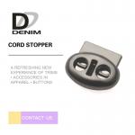 Black Gunmetal Shank Buttons Sing Hole Plastic Spring Stop Toggle Cord Locks for sale