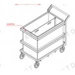 Vertical Industrial Trolley With Wheels Aluminium Tube Water Wheel Trolley for sale