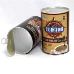 Cylinder Brown Paper Can Packaging for Instant Coffee / Milk Powder / Nuts OEM for sale