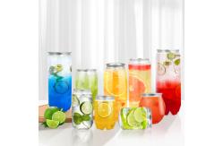 China Transparent PET Plastic Cylinder Food Grade Can Jar With Aluminum Easy Open Lid supplier