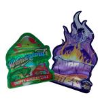 Custom Printed Matte Soft Touch Bag 3.5g Mylar Bags Digital Printed Holographic Die Cut Mylar ZiplockBag for sale