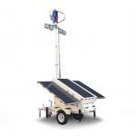 Portable LED Solar Lighting Tower Solar Wind Hybrid System Trailer Mobile Energy Vehicle for sale