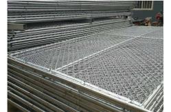 China Sliver W3m Temporary Crowd Control Barriers 75*75mm Mesh Hole supplier