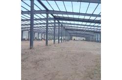 China Easy Assembly Prefab Metal Building Construction , Painted Galvanized Steel Frame supplier