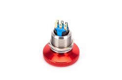 China Emergency Momentary Off Push Button Switch Red Mushroom Cap 6Pin supplier