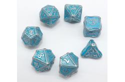 China Hand Polished Sharp Mini Polyhedral Dice Set 7 Piece For Collection supplier