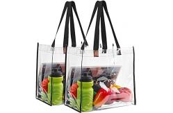 China Lager Capacity Professional Transparent Bag Lightweight Clear Durable Soft Pvc Tote Bag supplier