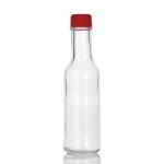 Mini Empty Chilli Tomato Hot Sauce Bottles with Plastic Lid
