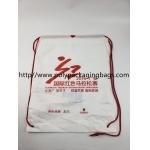 Two Layer CPE / LDPE Plastic Drawstring Backpack Bags With Logo for sale