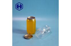 China 330ml 350ml 500ml Transparent Plastic Can For Carbonated Soda Drink supplier