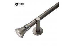 China Simple Finials Pipe Curtain Rods Set Aluminum Alloy Material supplier