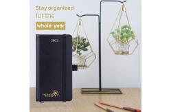 China 6.3X3.4inch Compact Weekly Planner With Hard Leatherette Paper Cover supplier