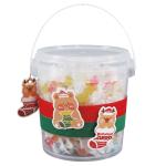 1L Thicken Decorative Round Plastic Buckets With Handle for Christmas Gift Toy Package for sale