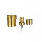 Small 15/400 Perfume Crimp Pump Spray 0.09ML SS316 With Gold Cap for sale