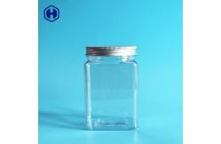 China Small Empty Square Wide Mouth Plastic Jars Stackable Space Saving supplier