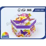 Recycled Printed Paper Gift Box with Lid / Hexagon Cardboard Paper Eco Friendly Packaging Boxes for sale