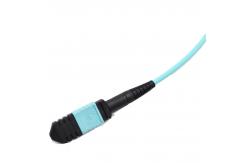 China Customized 8-144 Fibers MTP MPO OM3 Multimode Elite Breakout Cable Aqua supplier