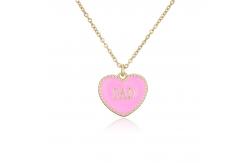 China 14K Heart Letter Pendant Necklace supplier