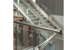 China Compact Stainless Steel Handrails with Flat Saddle for Glass Railings supplier