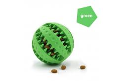 China 100g Rubber Pet Chew Toys Leak Resistant Watermelon Food Bite Ball Toy supplier