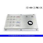 Optical Trackball Industrial Numeric Keypad USB Stainless Steel With 16 Keys