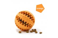China 100g Rubber Pet Chew Toys Leak Resistant Watermelon Food Bite Ball Toy supplier