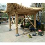 Chinese Backyard Wooden Gazebo 2m X 2m Small Columns Garden Outdoor for sale
