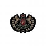 Silver Gold Metallic Thread Small Crown Embroidered Iron On Patches For Clothes for sale