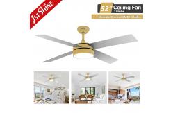 China CCC Modern Ceiling Fan With Light And Remote Control 4 MDF Blades supplier