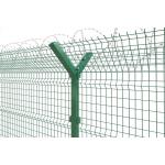 High Quality Galvanized And Powder Coated Welded Wire Mesh Fence Security Fence Design With Barbed Wire for sale