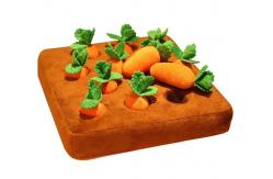 China 10 Carrots Plush Pet Chew Toys For Small Medium Dogs Teething Training supplier