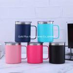 Camping Stainless Steel Mug With Spill Proof Lid 330ml Multi Purpose Beer Coffee Milk Drinking Cup for sale