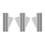 EMC Automatic Retractable Flap Barrier Turnstiles RFID For Pedestrian Access Control CE Approved for sale