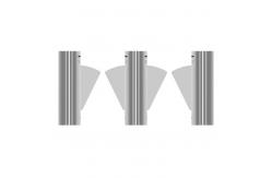 China Automatic Retractable Flap Barrier Turnstile Gate With Rfid Card Access Control supplier