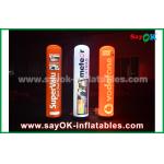 190T Nylon Cloth Inflatable Lighting Decoration , 2m Advertising Inflatable Pillar With LED Lighting for sale