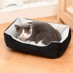 Luxury Cat Pet Calming Beds Cushion XXS XS S Rectangle Fluffy Dog Bed for sale