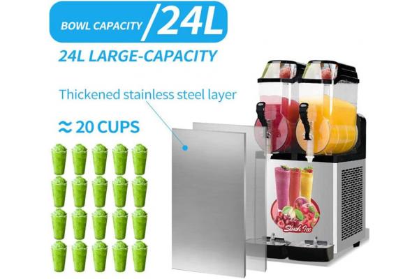 Digital control Flexible 2 tank slush drink machine frozen slush machine