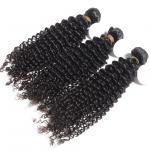 Kinky Curly Malaysian Hair Extensions Double Weft Natural Color for sale