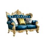 Wooden Frame Italian Leather Luxury Sofa Set for sale