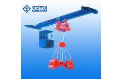 China Light Weight Single Girder Overhead Travelling Crane With Double Disc Hydraulic Grab supplier