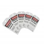 Plastic Tag Polyester Durable Double Sided Printing Warning Tag for sale
