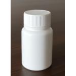 Round 60ml Plastic Bottle , White Medicine Bottle With Cap 13.6g Weight for sale