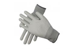 China Polyester Anti Static PU Palm Coated ESD Gloves For Electronic Industry supplier