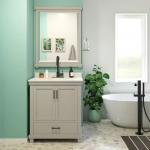 Wall Mounted Bathroom Vanity Units Sinks And Cabinets MDF Plywood for sale